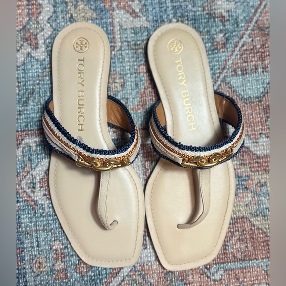 Tory Burch Jessa Thong Sandals – Size 7.5 New In Box - Picture 1 of 9